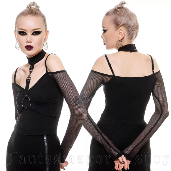 Killstar Tops - 🆕Killstar "Death Card" Fishnet Top